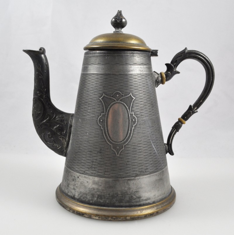 Wmf.b - Britannia - Tea Pot - Coffee Metal - Brass Zinc - Art Nouveau ...