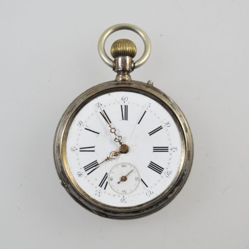 Remontoir Ancre Ligne Droite 15 Rubis Taschenuhr Wert alte Taschenuhr - Remontoir Ancre 15 Rubis Ligne Droite - 800er Silber