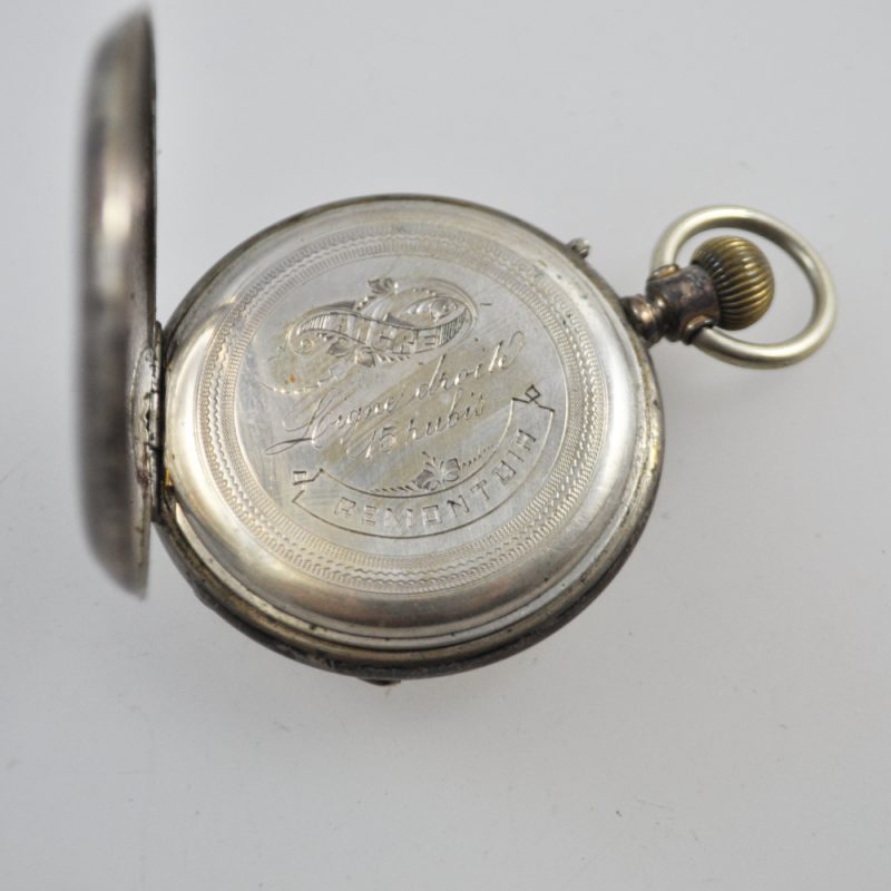 Remontoir Ancre Ligne Droite 15 Rubis Taschenuhr Wert alte Taschenuhr - Remontoir Ancre 15 Rubis Ligne Droite - 800er Silber